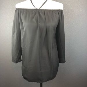 Black Sheer Blouse Sz Medium